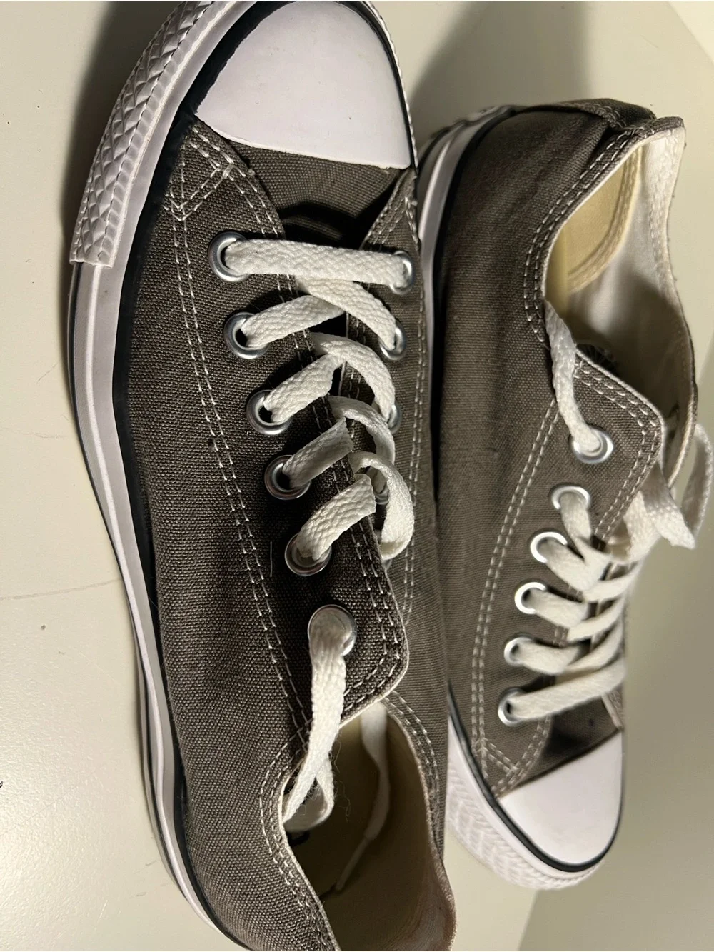 Converse Men’s Low Top Sneakers - Charcoal Gray with White